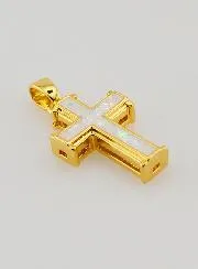 White Cross Pendant – 17mm