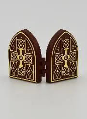 Mini Diptych Icon – Our Lady of Miracles and Saint Michael