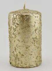 Glitter Christmas Candle – Champagne