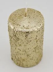 Glitter Christmas Candle – Champagne