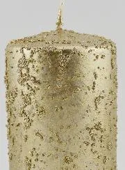Glitter Christmas Candle – Champagne