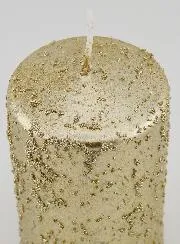 Glitter Christmas Candle – Champagne