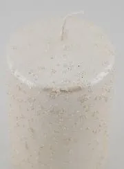 Glitter Tabletop Candle – Pearl White
