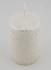 Glitter Christmas Candle – Pearl White