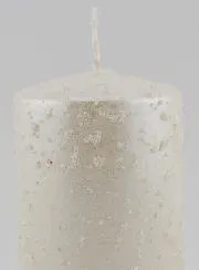 Glitter Christmas Candle – Pearl White