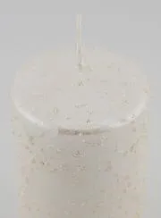 Glitter Christmas Candle – Pearl White
