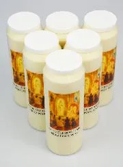 Set 6 Sanctuary Candles to Our Lady of Île Bouchard