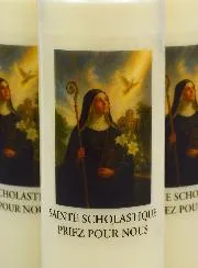 Set 3 Sanctuary Candles to Saint Scholastica