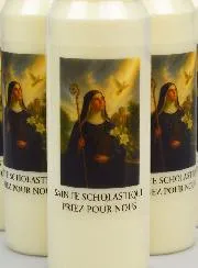 Set 6 Sanctuary Candles to Saint Scholastica