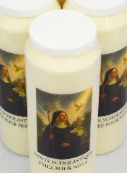 Set 6 Sanctuary Candles to Saint Scholastica