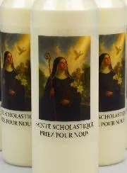 Set 10 Sanctuary Candles to Saint Scholastica