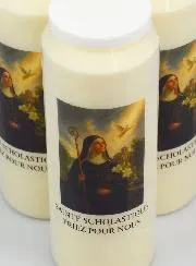 Set 10 Sanctuary Candles to Saint Scholastica