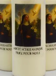 Set 20 Sanctuary Candles to Saint Scholastica