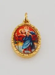 Twisted-Edge Medal 25mm – Saint Christopher