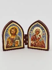 Small Diptych Icon – Jesus Christ and Mary