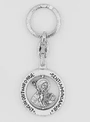 Openwork and Swivel Keyring - Saint Benedict