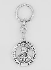 Openwork and Swivel Keyring - Saint Benedict