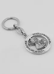 Openwork and Swivel Keyring - Saint Benedict