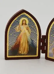 Mini Diptych Icon – Jesus and Miraculous Virgin Mary