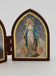 Mini Diptych Icon – Jesus and Miraculous Virgin Mary