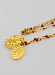 Religious Necklace with Beads and Miraculous Medal