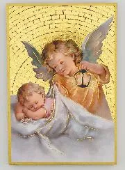 Angel with Lantern Icon Frame – 15 cm