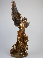 Religious Statue of Saint Michael the Archangel in Bronze – 37 cm