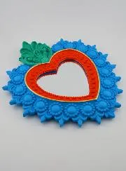 Colourful Ex Voto Wall Mirror – 24cm