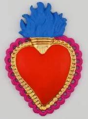 Colourful Ex Voto Wall Decoration - 11cm
