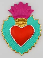 Colourful Ex Voto Wall Decoration - 13cm
