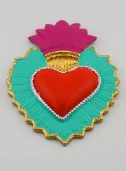 Colourful Ex Voto Wall Decoration - 13cm