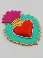 Colourful Ex Voto Wall Decoration - 13cm