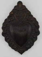 Ex Voto Wall Decoration Black and Bronze - 15cm