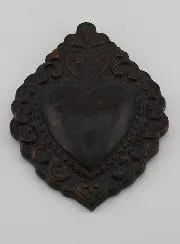 Ex Voto Wall Decoration Black and Bronze - 15cm