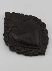 Ex Voto Wall Decoration Black and Bronze - 15cm