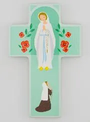 Wooden Children’s Cross – Our Lady of Lourdes
