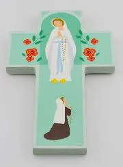 Wooden Children’s Cross – Our Lady of Lourdes