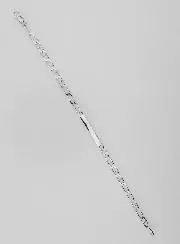 Rhodium-Plated Silver Christening Bracelet – 18cm