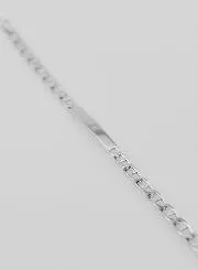 Rhodium-Plated Silver Christening Bracelet – 18cm
