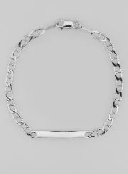 Rhodium-Plated Silver Christening Bracelet – 18cm