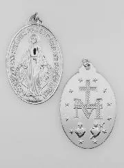 Silvery Miraculous Medal – 28mm