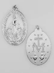Silvery Miraculous Medal – 33mm