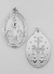 Silvery Miraculous Medal – 40mm