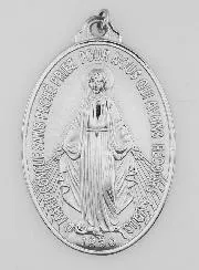 Silvery Miraculous Medal – 40mm