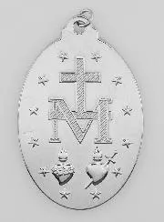 Silvery Miraculous Medal – 40mm