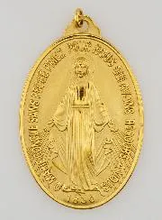 Miraculous Medal in Golden Stainless Steel – 40mm