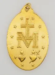 Miraculous Medal in Golden Stainless Steel – 40mm
