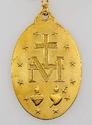 Golden Miraculous Medal and Necklace – 33mm