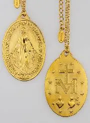 Golden Miraculous Medal Necklace – 22mm