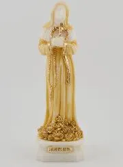 Painted Alabaster Statue of Saint Rita – 12cm